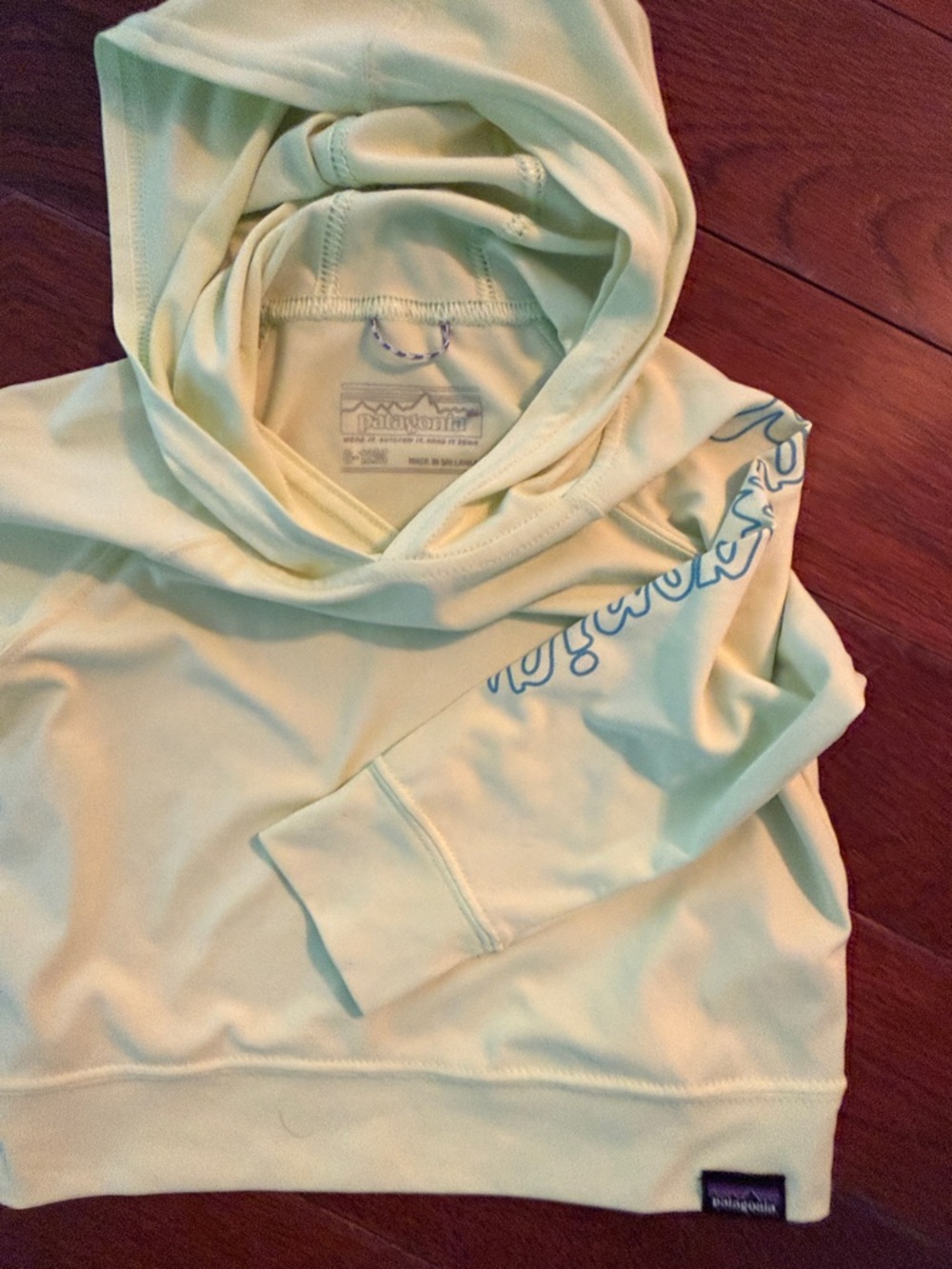 Hot yellow Patagonia Baby Capilene® Silkweight Hoody 6-12mo NWOT